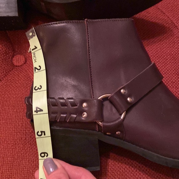 Brusque Chocolate Brown Leather Ankle Boots - Picture 6 of 9